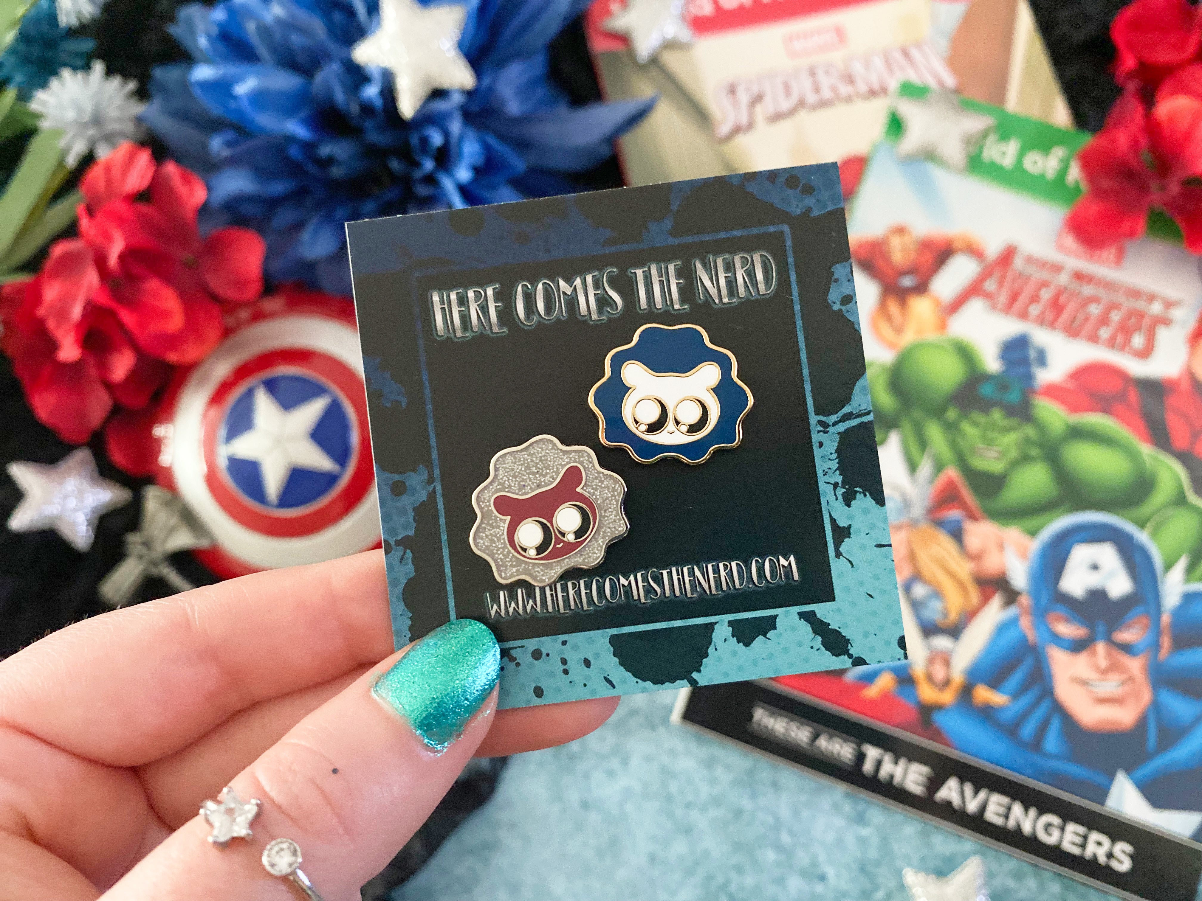*Collectible* *MINI* Poofs (Captain) - 2 Enamel Pins