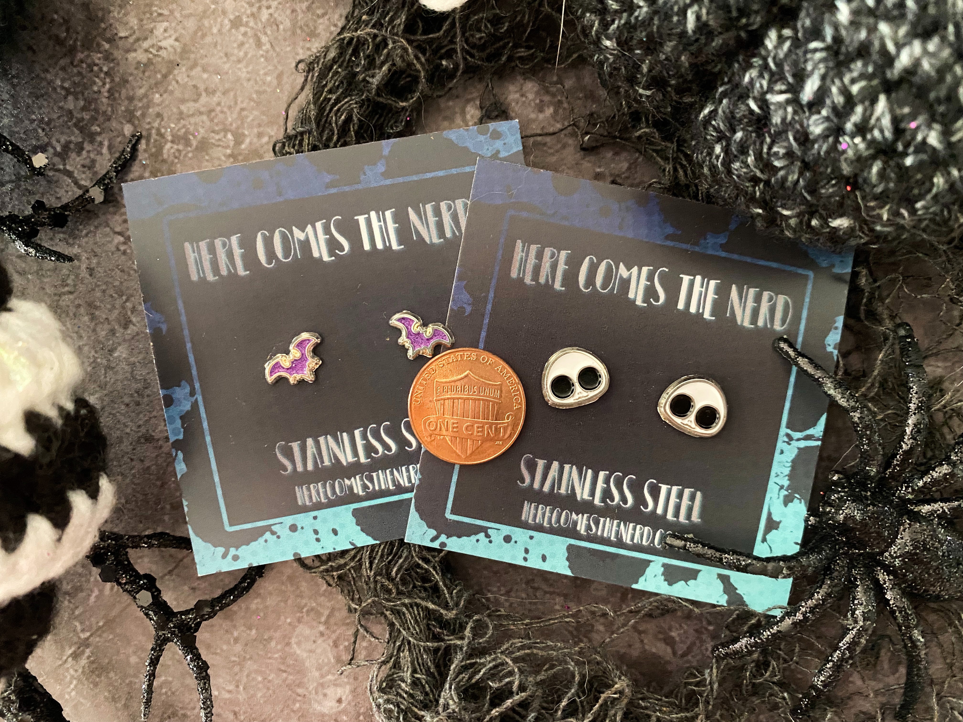 Pumpkin King - Stud Earrings (For Sensitive Ears)