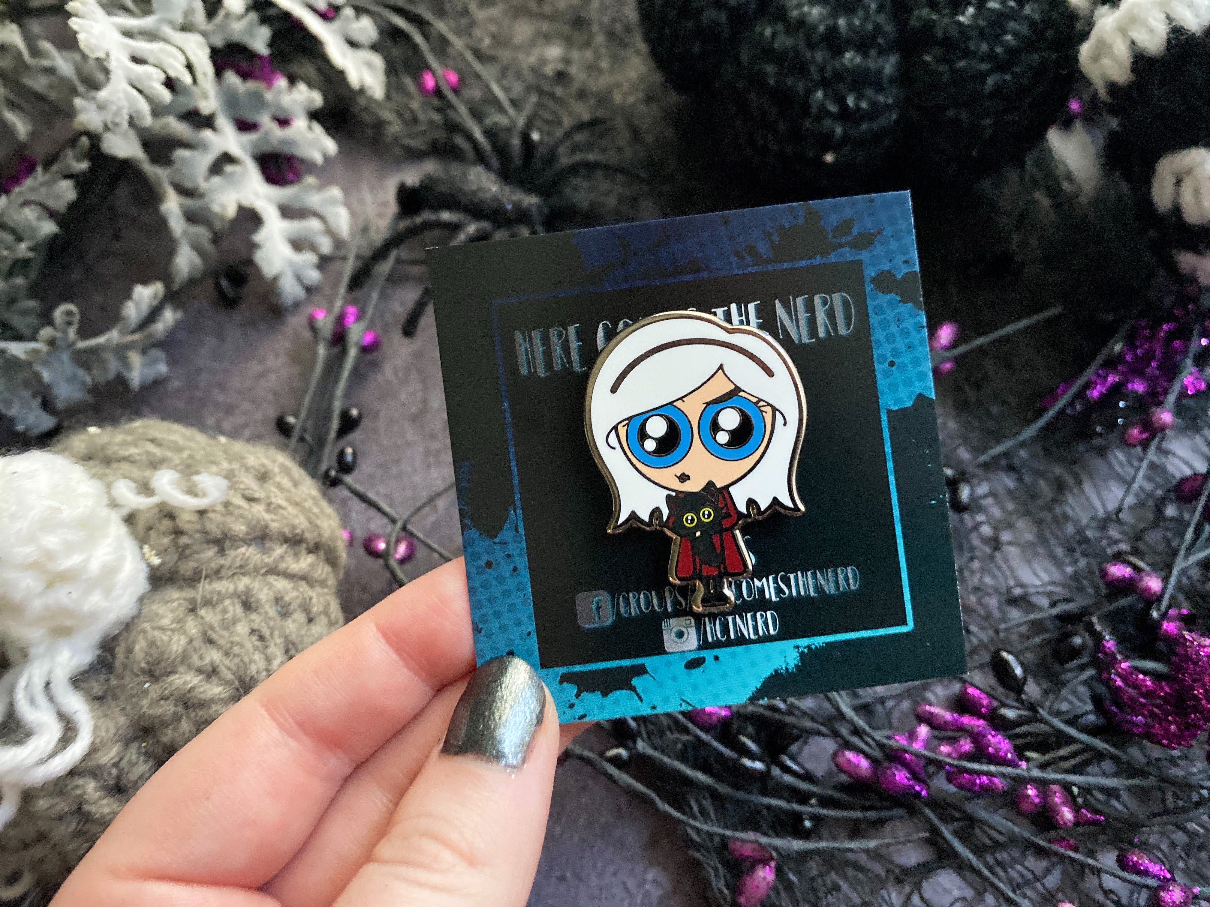 Witch & Cat - Enamel Pin