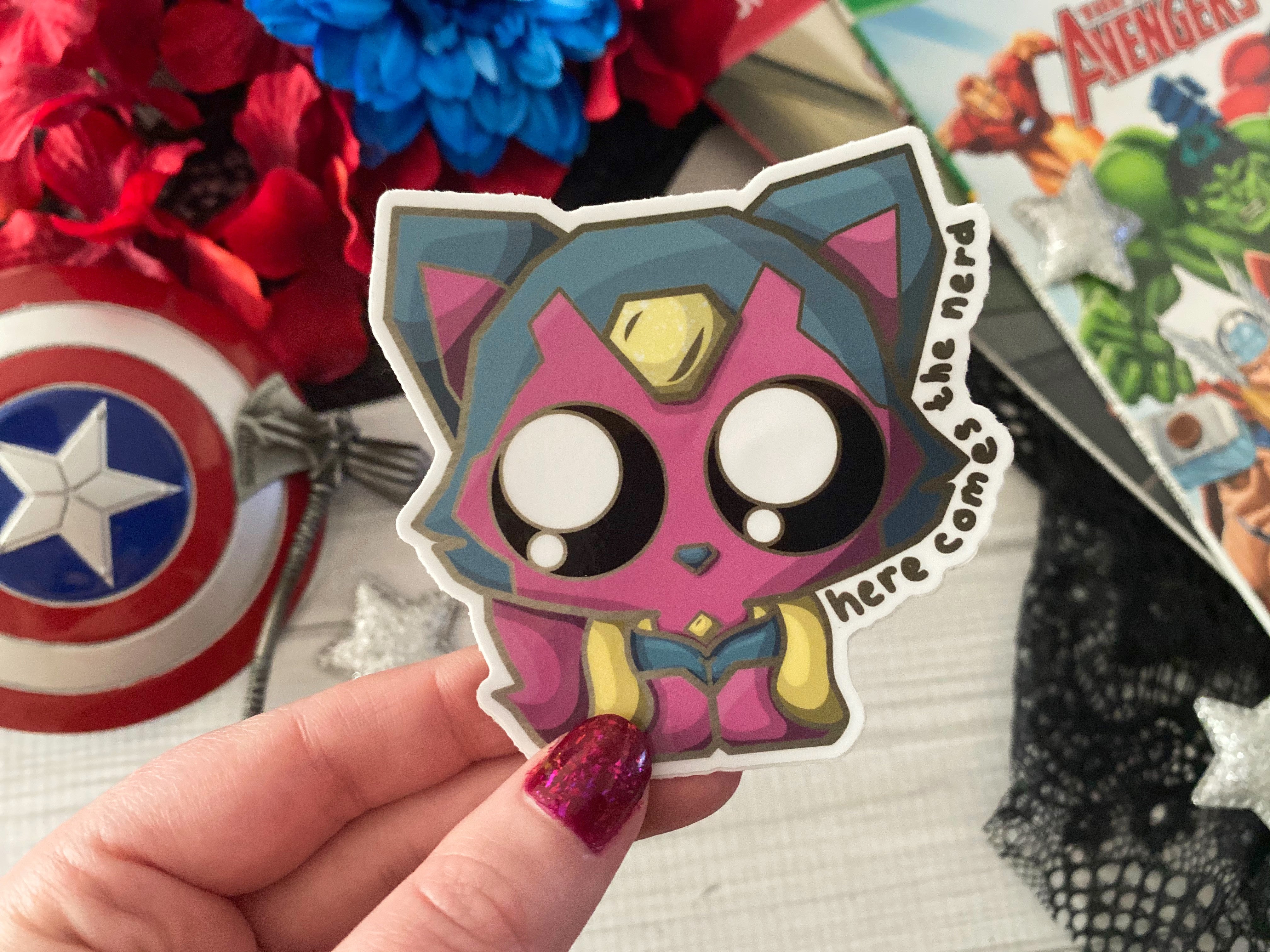 Illusion Kitty - Vinyl Sticker (FREEEEE Shipping!)