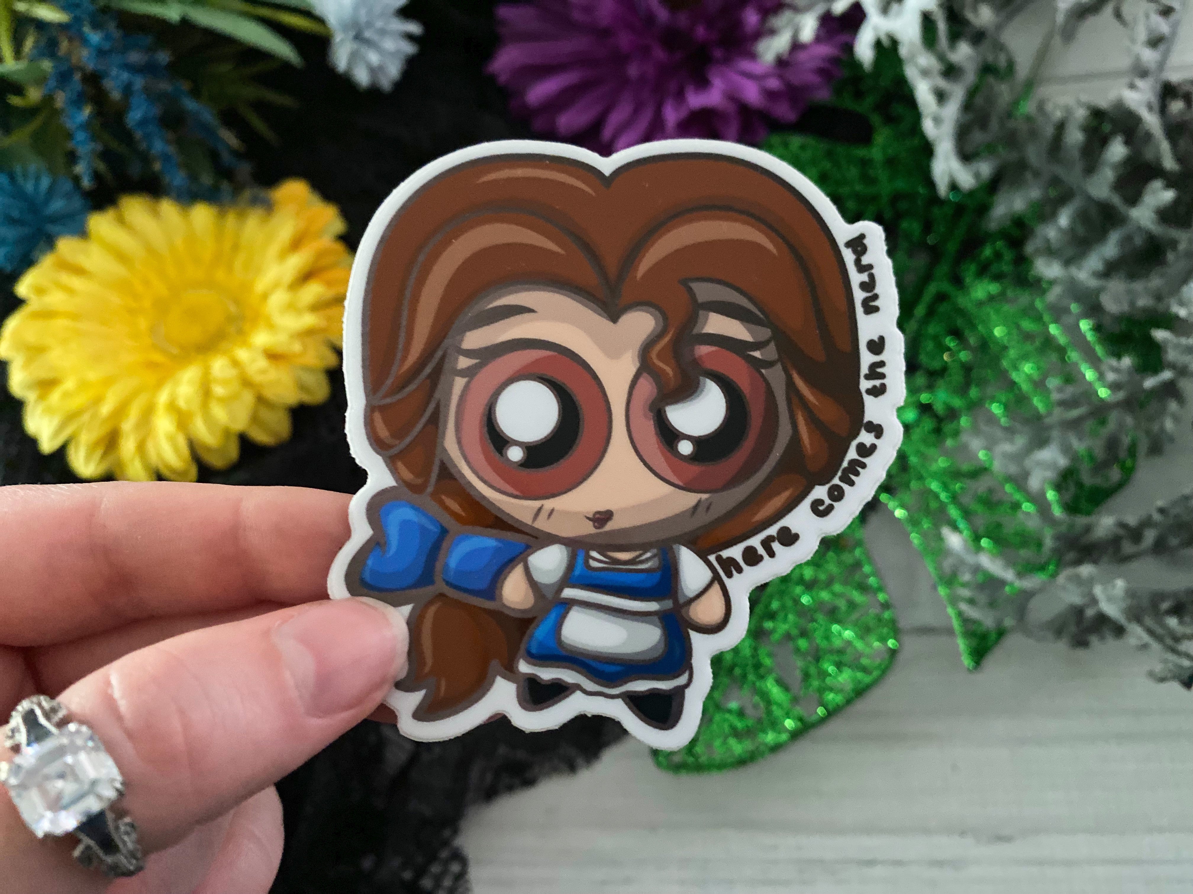 Beautiful Book Nerd - Vinyl Sticker (FREEEEE Shipping!)