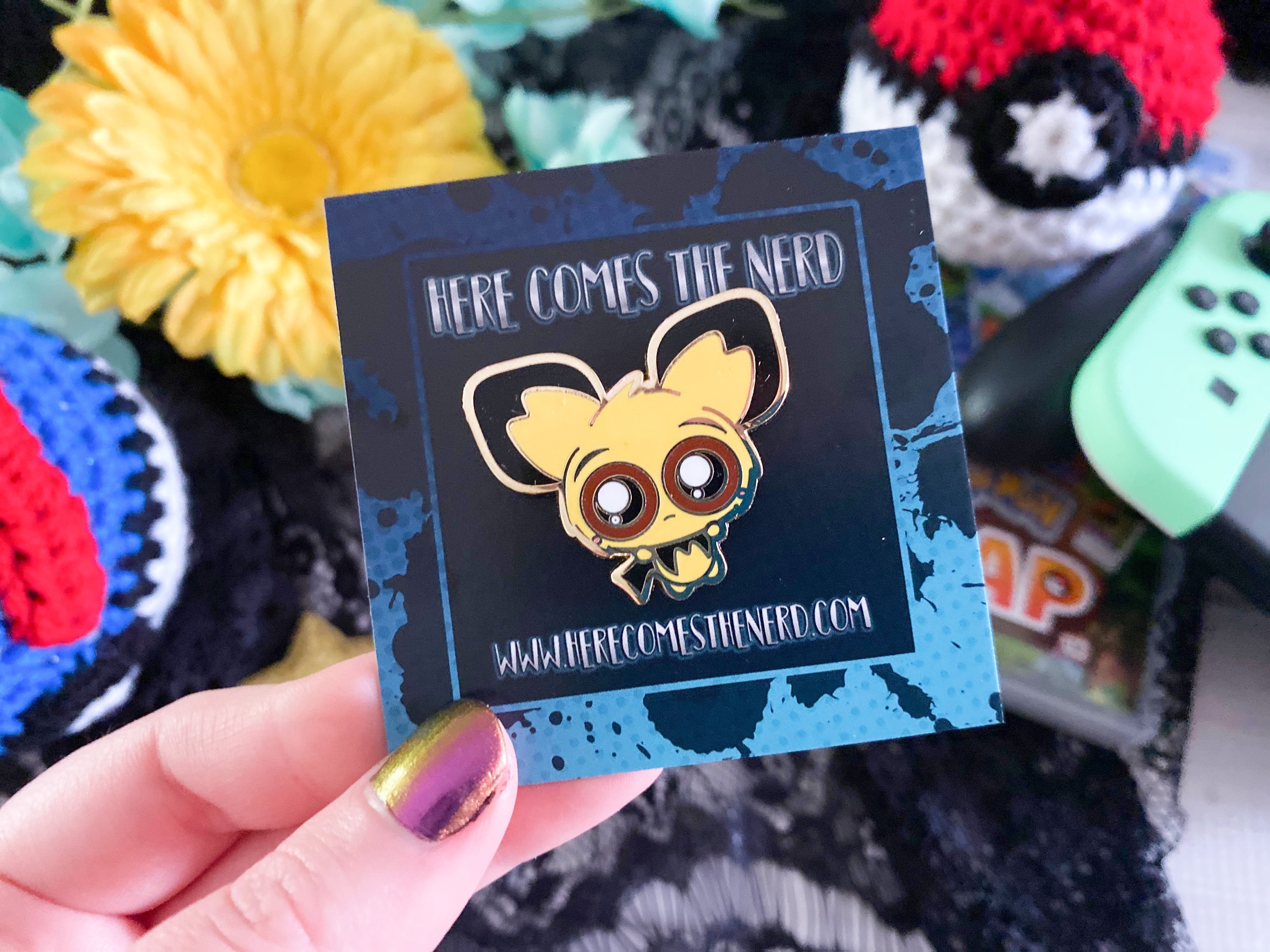 *MINI* Baby Electric Mouse - Enamel Pin